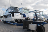 Boats parked on trailers